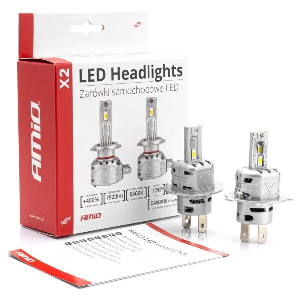 Kit Led H4 Amio X2 Series Canbus 72W 02972